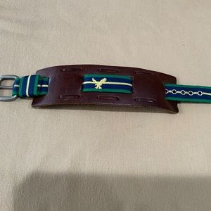 Vintage leather eagle bracelet